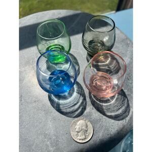 Saki set of 4 mini glass cups